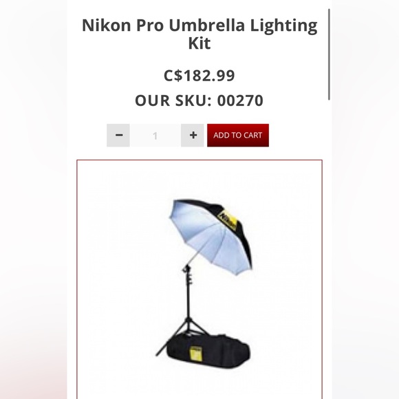 Nikon Pro Umbrella Lighting Kit - Picture 1 of 6